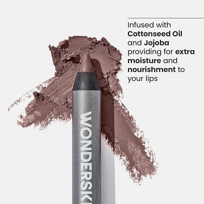 Wonderskin Lipliner Pencil - 360 Contour Lipliner, Long Lasting, Sharpenable Lip Pencil, Waterproof and Transfer-Proof Nude Lip Liner (Cocoa)