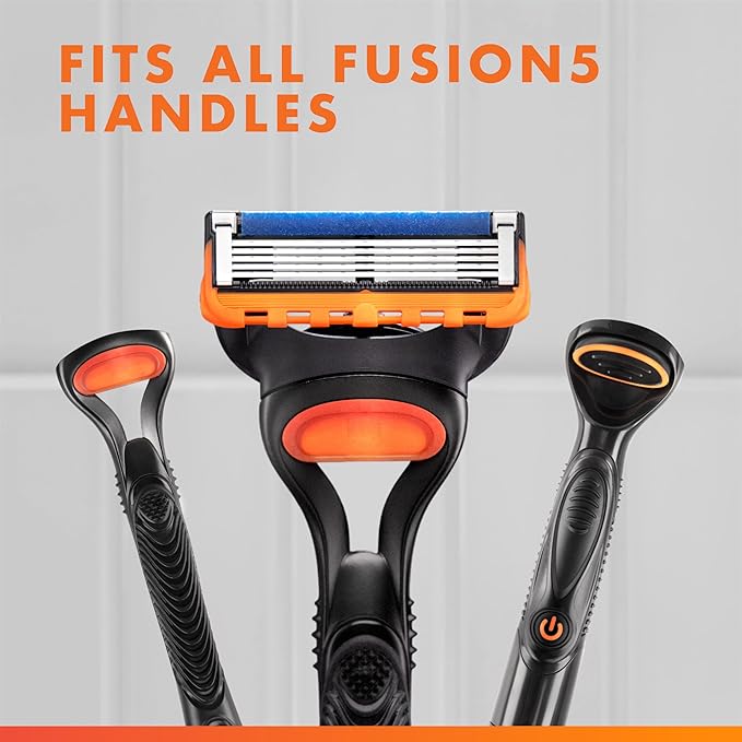 Gillette Fusion5 Power Razor Refills for Men, 10 Razor Cartridges, Larger Lubrication Strip, Precision Trimmer, 5-Blade Razor Blades for Close Shave