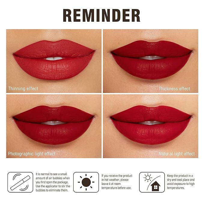 MAKI YIKA Rose Pink Lipstick for Women Color Stay Long Lasting Lipsticks, No Smudge Matte Liquid Lipstick Transferproof Cruelty-Free Lip Color | ROSE PINK
