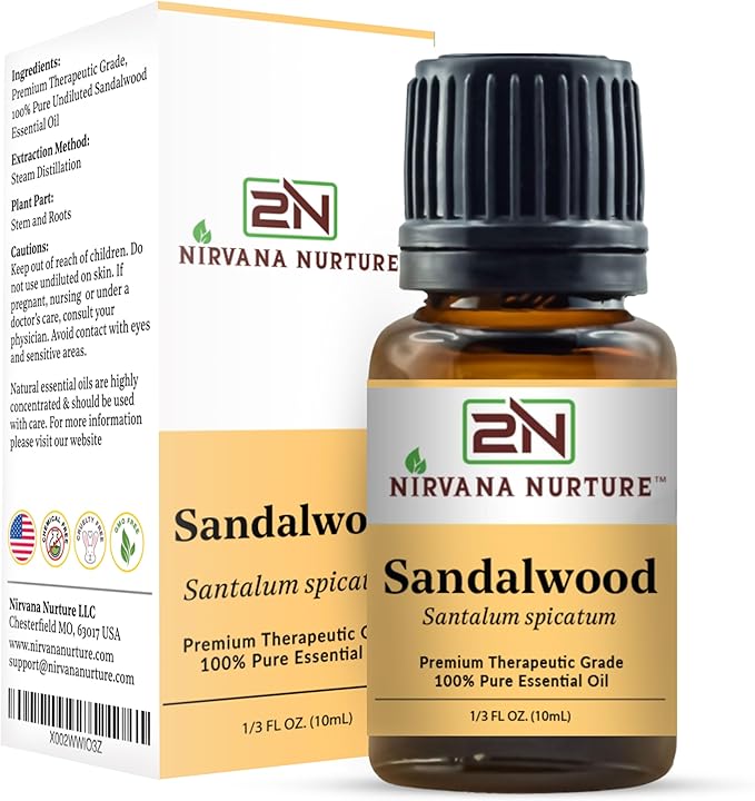 Sandalwood Essential Oil Aromatherapy Diffuser 100% Pure, Premium, Therapeutic Grade, Undiluted, for Calm and Relaxation, Skin Care, Hair Care