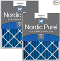Nordic Pure 16x25x4 Pleated MERV 7 Air Filters 2 Pack by NordicPure