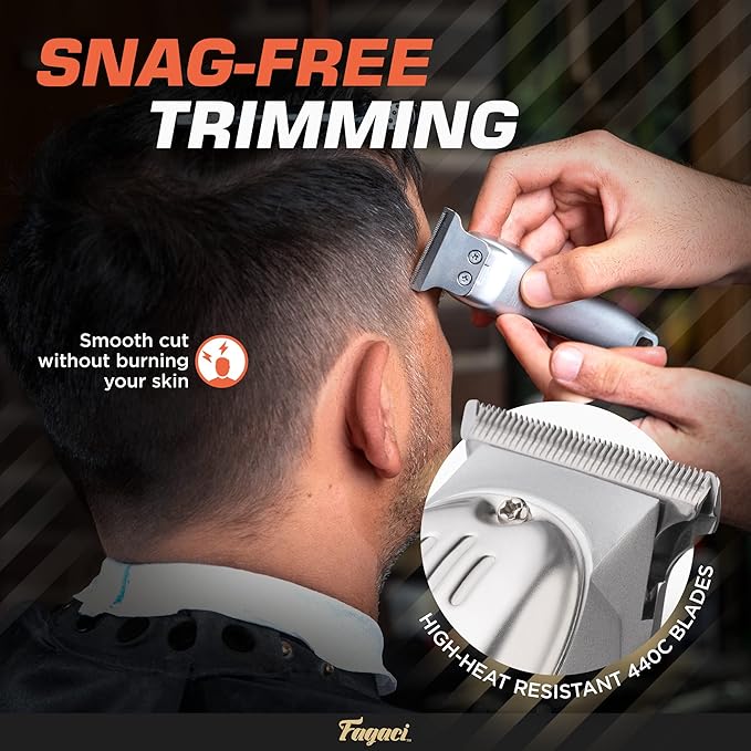 Fagaci Professional Hair Clippers, Hair Scissors & Hair Trimmer Extremely Sharp, Hair Shears, Turbo Power Cordless Hair Clippers & Hair Trimmer Set