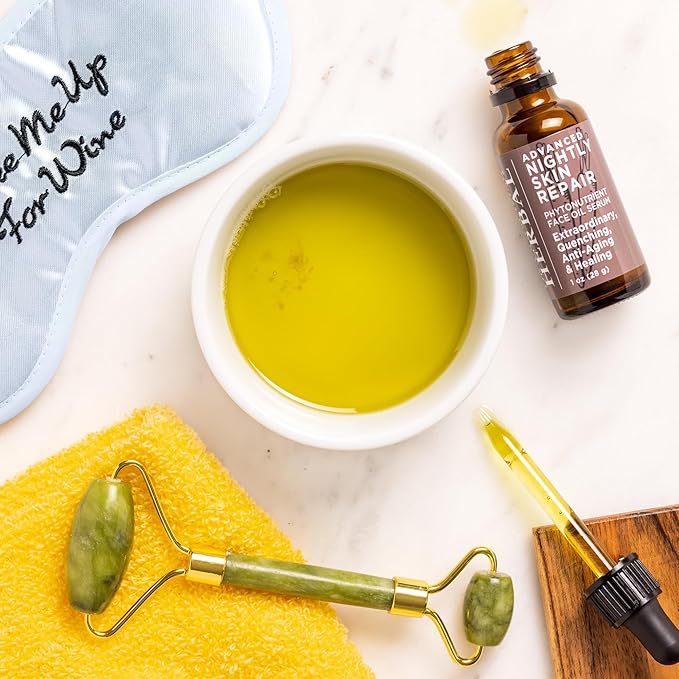 Ora's Amazing Herbal Advanced Nightly Repair, Tamanu Oil Blend with Pomegranate, Rosehip, Carrot Seed Essential Oil, Vegan Face Serum, Retinol Free Anti-aging Face Oil, Plastic Free, 1 oz