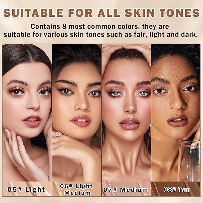 Airbrush Foundation Makeup Spray Full Coverage Foundation for Mature Skin,Long-lasting Airbrush Flawless Setting Spray,Waterproof Foundation for Smooth Radiant Skin (07 Medium)