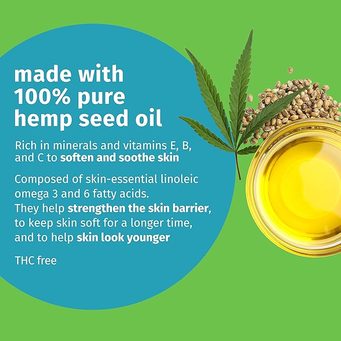Hempz Body Wash - Original Floral & Banana - Hydrating for Sensitive Skin, Scented, Exfoliating with Shea Butter, Pure Hemp Seed Oil, and Algae for Sensitive Skin - 17 fl oz