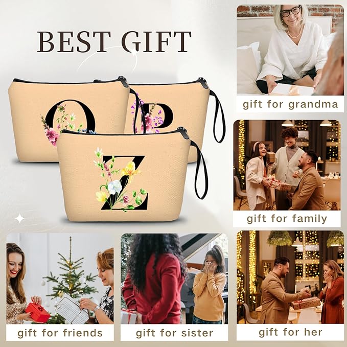 Happy Birthday Friendship Bridesmaid Team Gifts for Employees Women Mom Girl Daughter Teenage Personalized Make up Cosmetic Bag Travel with Mirror Mothers Day Christmas Graduation Z