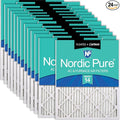 Nordic Pure 18x24x1 Pleated Air Filters MERV 14 Plus Carbon 24 Pack by NordicPure