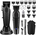 KEMEI Hair Clippers and Trimmers Set Professional, Barber Clipper for Hair Cutting, Rechargeable Electric Trimmers for Men, T-Blade Grooming Kit with 11 Guide Combs for Family