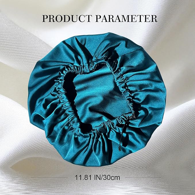 Satin Bonnet Silk Bonnet for Sleeping Women Double Layer Hair Bonnet Wrap Sleep Cap Gifts for Women Curly Hair