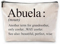 Sufamb Abuela Gifts Makeup Bag, Abuela Gifts for Mother's Day Birthday from Grandkids Cosmetic Bags, Best Grandma Gift Portable Small Toiletry Bag Zipper Makeup Pouch