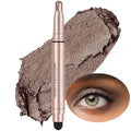 Dark Brown Eyeshadow Stick Makeup, Highlighter Cream Eye Shadow Pencil, Waterproof Hypoallergenic Long Lasting Matte Crayon, Glitter Primer Palette Shimmer Eyeliner Pen