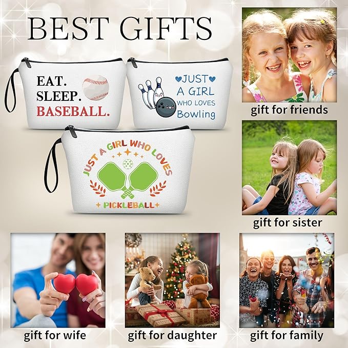 Pickleball Gifts for Women,Pickleball Lover Gifts,Pickleball Accessories Women,Pickleball Cosmetic Makeup Bag,Pickleball Party Gifts,Birthday Gifts for Teen Girls