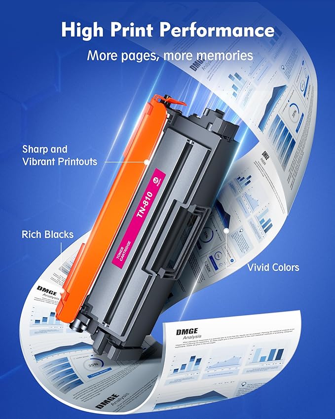 TN810 TN810XL Toner Cartridges - Standard Yield 4 Pack Replacement for TN810XL Toner TN810 Toner Compatible for MFC-L9610CDN HL-L9410CDN HL-L9430CDN HL-L9470CDN MFC-L9630CDN Printer