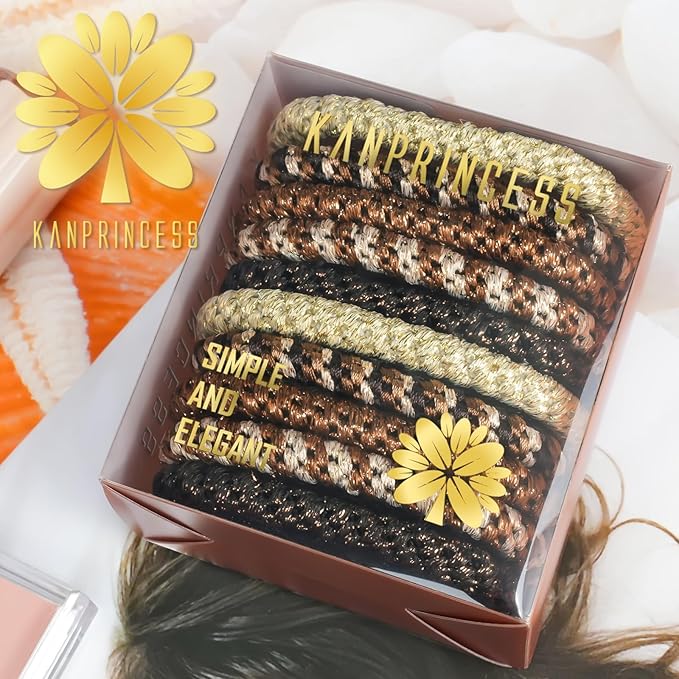 20Pcs Hair Ties For Thick Hair, Strong Stretchy Hair Bands For Women Girls, No Slip Braided Hair Ties No Damage, Ponytail Holders-Exceptionally Secure with Gentle Hold (Set 2)