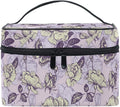 Makeup Bag, Vintage Butterfly And Flowers Travel Makeup Organizer Bag Cosmetic Cases Toiletry Bags for Girl Women Ladies