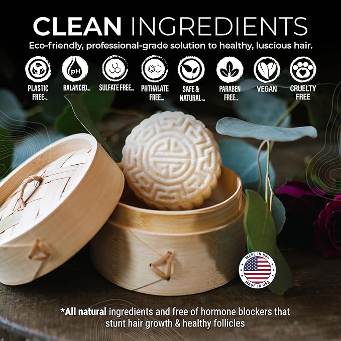 Viori Citrus Yao Shampoo and Conditioner Bar Set Made with Rice Water - Handcrafted Sulfate Free Shampoo and Conditioner