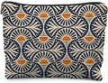 Boho Makeup Bag Gifts for Women, Sunset Leaf Aesthetic Makeup Pouch