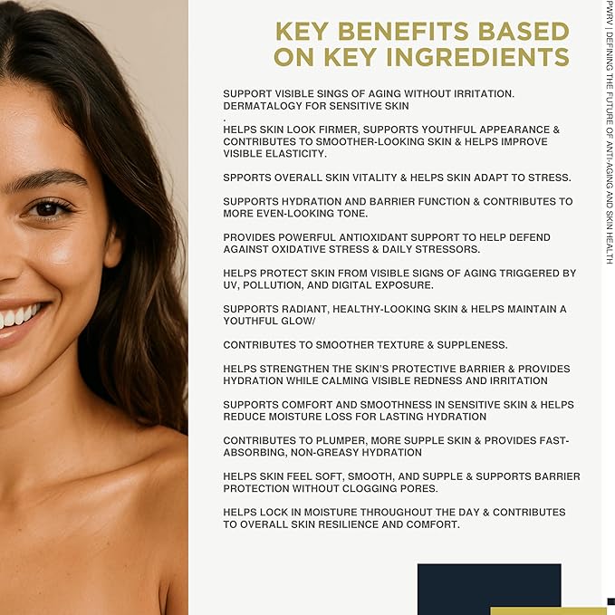 The New Skin Care by PowerV | Plant Stem Cells | Astaxanthin + Beta-Glucan Anti-Aging Barrier Serum with Ceramides and Squalane, Fragrance-Free, Hydrating, for Sensitive & All Skin Types 30 ML
