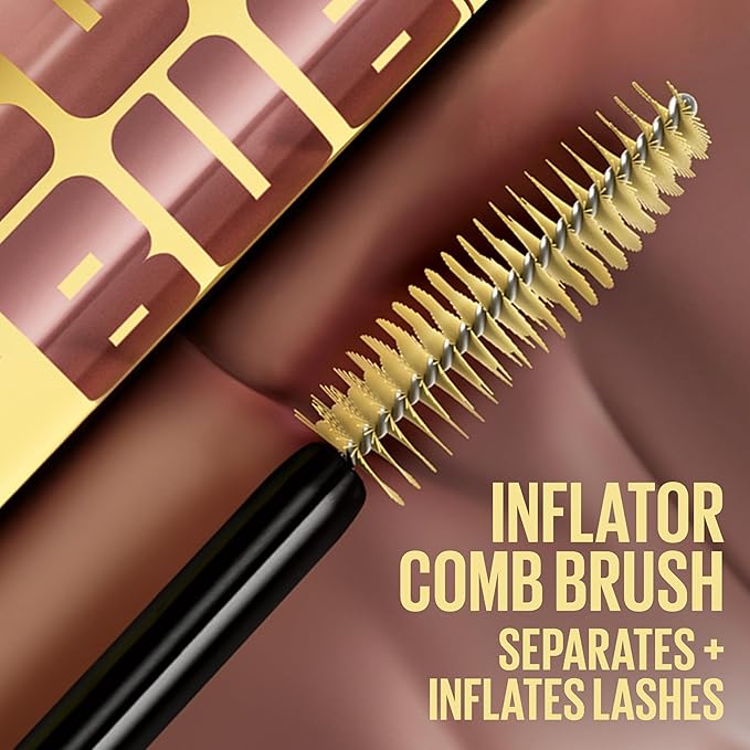 Maybelline The Colossal Bubble Washable Mascara, Buildable Mascara Volume and Length Formula for Bold, Separated Lashes, Very Black, 1 Count