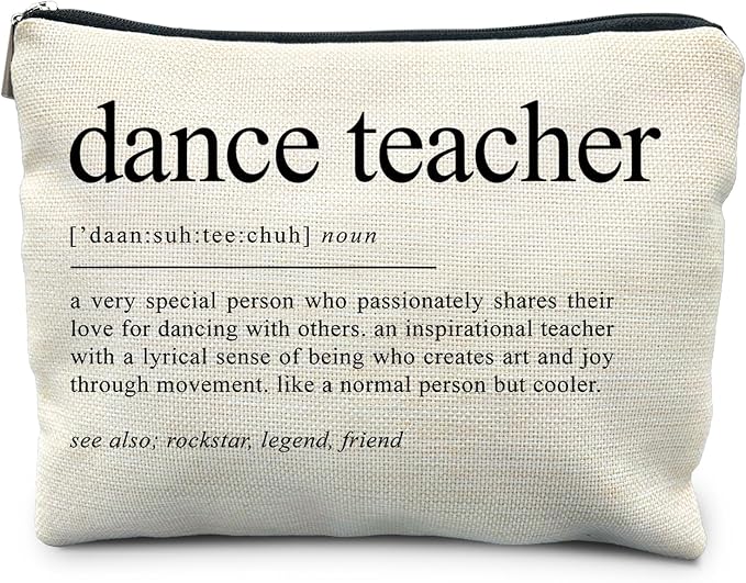 Dance Teacher Gifts Makeup Bag for Women, Dance Teacher Appreciation Gifts, Gifts for Dance Teachers Cosmetic Bags Toiletry Bag, Dance Makeup Bag