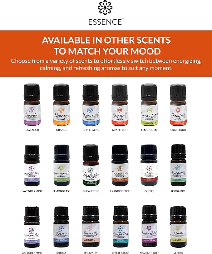Essence Pearl Travel Case - Wearable Aromatherapy Kit with Nasal Diffuser Rings, Soaking Bay, and 5mL Essential Oil – Portable Wellness Gift Set for On?The?Go Self Care
