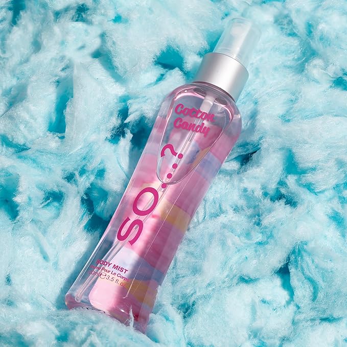 So...? Cotton Candy Body Mist Perfume for Women - Sweet Vanilla Perfume with Notes of Bergamot, Raspberry, Candy Floss - Gifts for Women - 3.5 oz