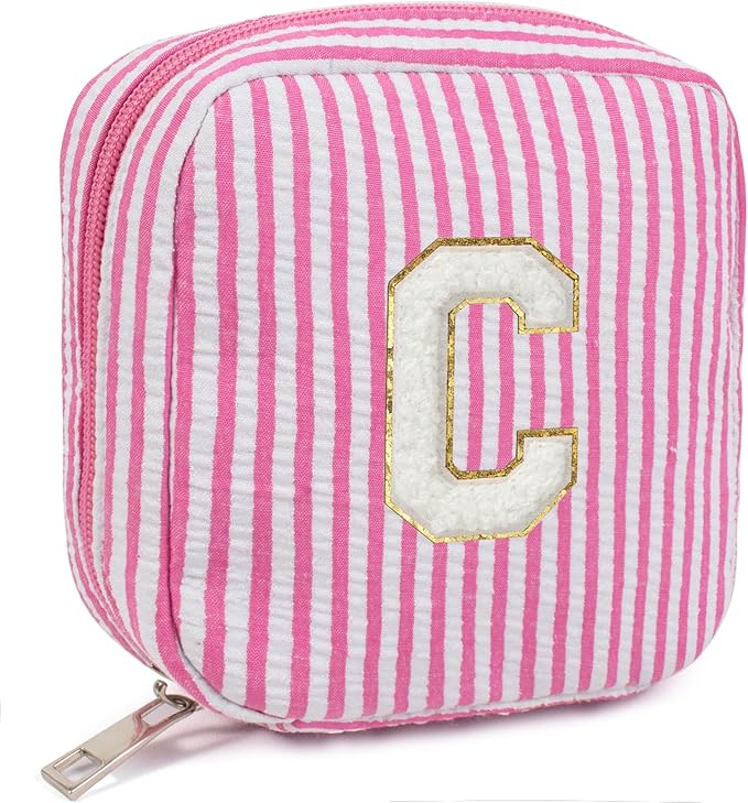 LETGO Small Makeup Bag for Women - Personalized Cute Makeup Pouch for Girlfriend Bridesmaid Wife | Cosmetic Travel Toiletry Bag for Friend | Birthday Gift Idea for Her Mom