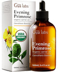 Gya Labs Evening Primrose Carrier Oil - 3.4 Fl Oz - for Hair, Skin, Face, Scalp & Body Massage