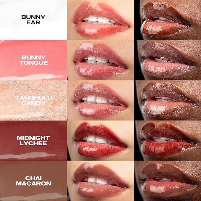 Sacheu Lip Elixir Nourishing and Hydrating Lipgloss — Moisturizing Plumping Lip Gloss Enriched with Collagen, Non-Sticky Lip Color Smooth High-Shine Finish, Vegan & Cruelty-Free, Chai Macaron