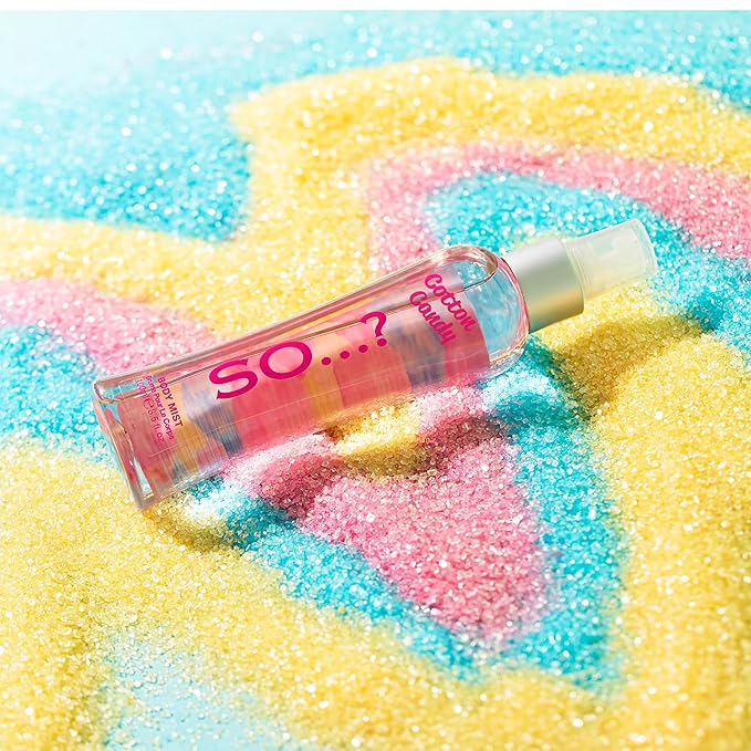 So...? Cotton Candy Body Mist Perfume for Women - Sweet Vanilla Perfume with Notes of Bergamot, Raspberry, Candy Floss - Gifts for Women - 3.5 oz