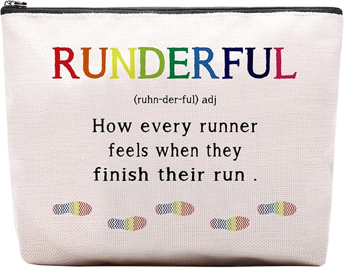 Running Gifts for Women Makeup Bag, Runner Gifts, Gifts for Runners Women, Marathon Runner Female Gifts, Running Accessories for Women, Runderful Definition Makeup Cosmetic Bag