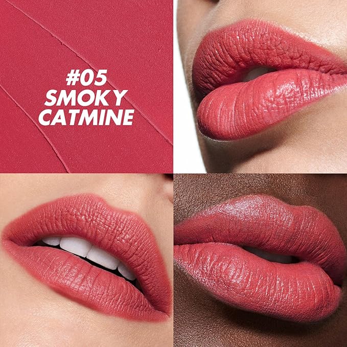 FOCALLURE Ultra Chic Lipstick,Rich Vitamin E Lip Crayon,Lightweight Color without Drying or Fading,Long Lasting Waterproof Lips Makeup,SMOKY CARMINE