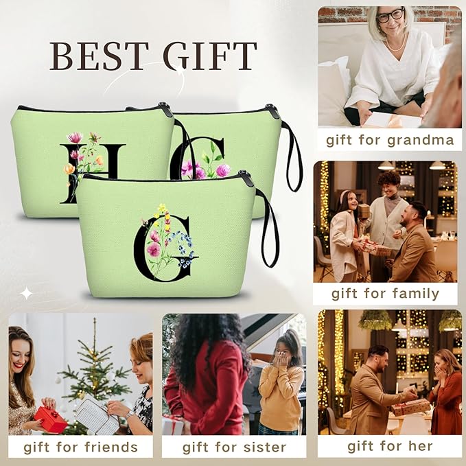 SEAMOON Maid of Honor Friendship Birthday Gifts for Women Her Aunt Sister Bridesmaid Coworkers Bride Personalized Makeup Cosmetic bag with Mirror Mothers Day Christmas Graduation G