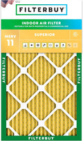 Filterbuy 16x25x1 Air Filter MERV 11 Superior Pet & Allergy Defense, by Filterbuy