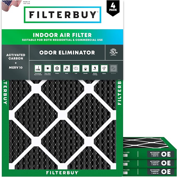 Filterbuy 18x24x1 Air Filter MERV 10 Odor & Allergy Defense by Filterbuy