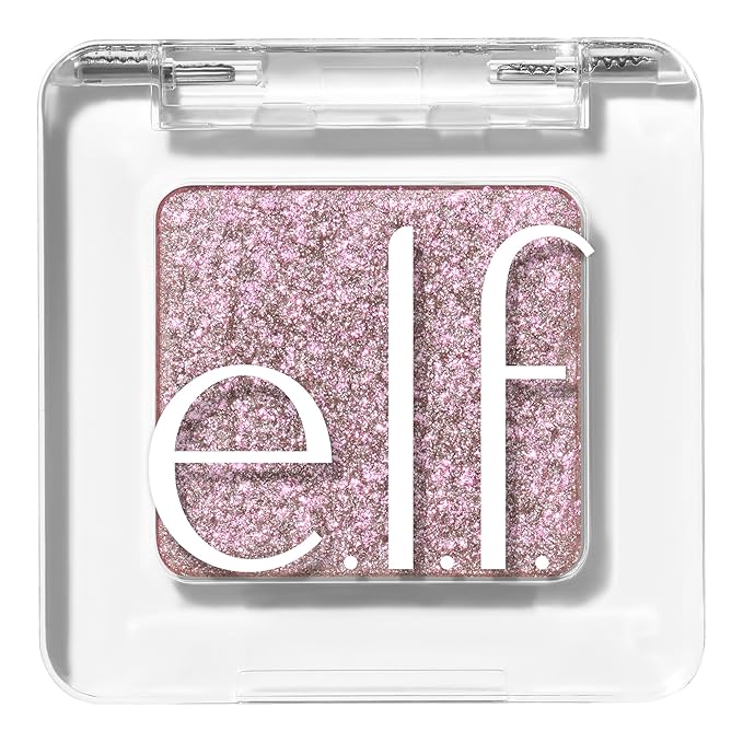e.l.f. Fine As Fleck Glitter Eyeshadow, Long-Lasting Sheer Eye Makeup With A Shimmer Finish, Soft, Smooth Formula, Vegan & Cruelty-Free, Pop Off Pink