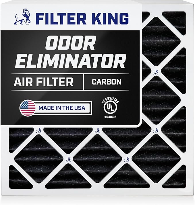 Filter King 16.25x21x1 Air Filter | 4-PACK | Carbon MERV 8 HVAC Pleated A/C by FilterKing