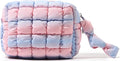 Yarnic Quilted Makeup Bag Cosmetic Bag, Travel Toiletry Bag for Women, Cute Makeup Bag Organizer Puffer Makeup Pouch (Blue Pink, S)
