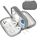 FYY Travel Cable Organizer Pouch Electronic Accessories Carry Case Portable Waterproof Double Layers All-in-One Storage Bag for Cord, Charger, Phone, Earphone Dark Grey