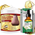 Collagen Hair Treatment Hair Mask & Rosemary Hair Growth Oil,Deep Conditioner Hydrating Hair Mask for Dry Damaged Hair,Hair Growth Oil for Hair Loss,Natural Hair Regrowth Treatment for Men and Women