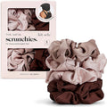 Kitsch Satin Scrunchies for Women - No Crease Hair Ties for Girls | Scrunchies For All Hair Types and Textures, Perfect for Day or Night | Ideal Gifts for Women - 5 Pcs, Cameo
