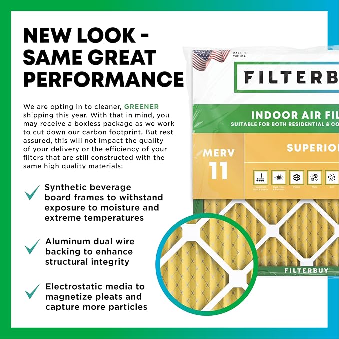 Filterbuy 12x12x1 Air Filter MERV 11 Superior Pet & Allergy Defense, - Image 3