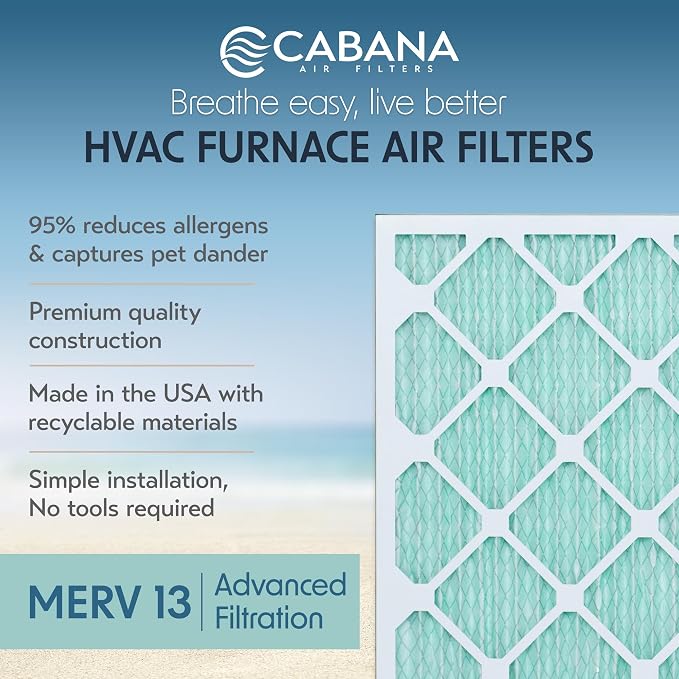 Cabana Filters 6-Pack 18x24x1 MERV 13 AC Furnace Air Filter - Image 2