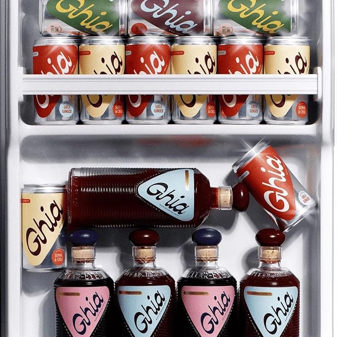 Ghia Non-Alcoholic Le Spritz | Ghia-Ginger and Sumac & Chili Combo 8-Pack | Canned Mocktail & Cocktail Mixer, Zero Proof Sparkling Apéritif with Soothing Herbal Extracts | No Sugar, Caffeine-Free