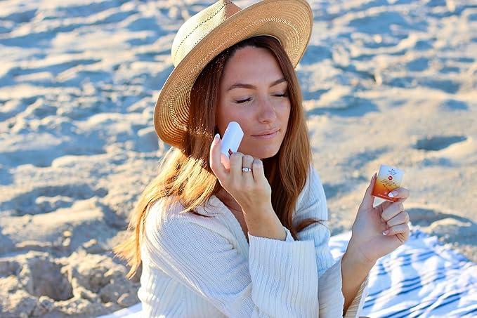 Absolutely Natural SPF 50 Mineral Sunscreen Stick with Rose Hips Oil, Cruelty Free and Reef Safe, Vegan Blend for Face and Body, Made in USA
