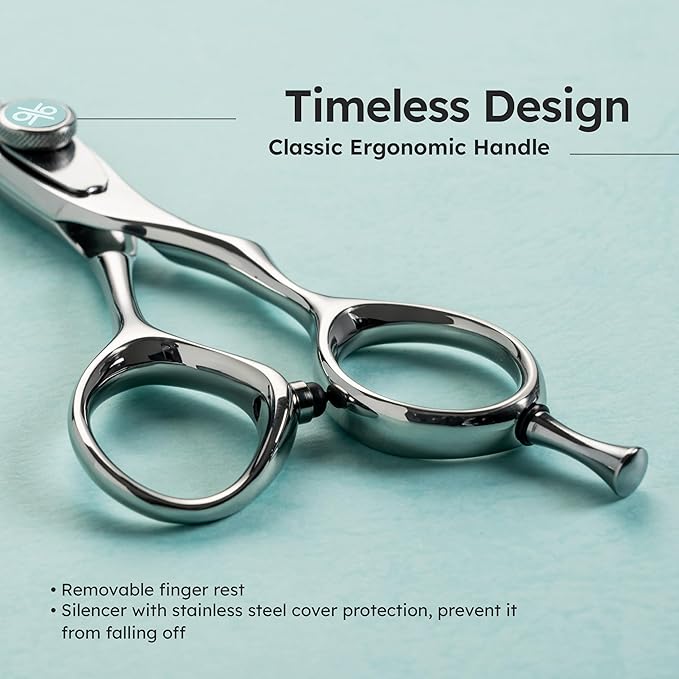 K9 6" Professional Thinning Shears for Hair Cutting – Barber Shears Made with Premium VG10 Steel, Lightweight, Razor-Sharp, Removes Hair Leaving No Marks, Thinning Rate 30%, Also Great for Home Use