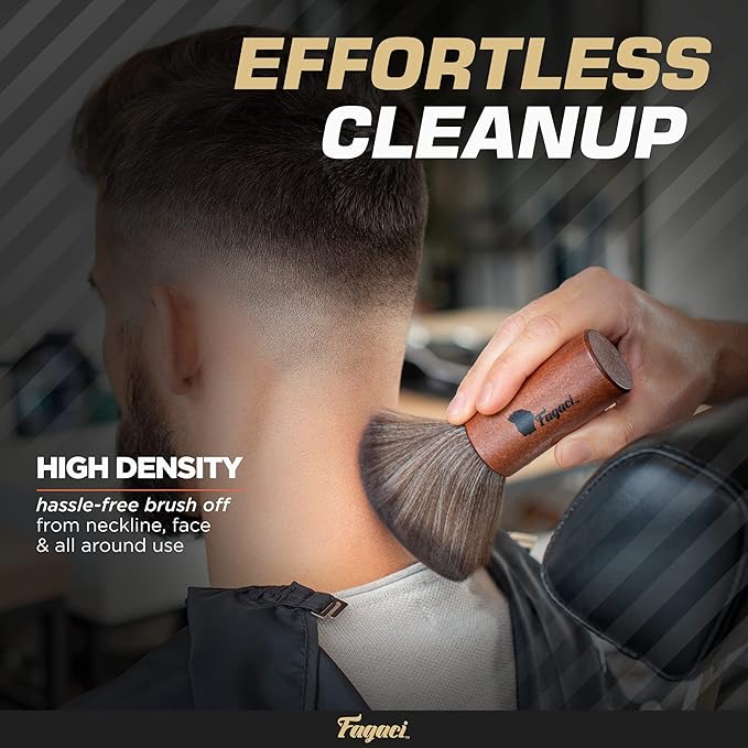 Fagaci Professional Men's Hair Trimmer & Barber Brush Neck Duster Set, Hair Trimmer Edger Zero Gap, Barber Neck Duster Brush for Hair Cutting, Cordless Hair Trimmer for Barber with Turbo Power