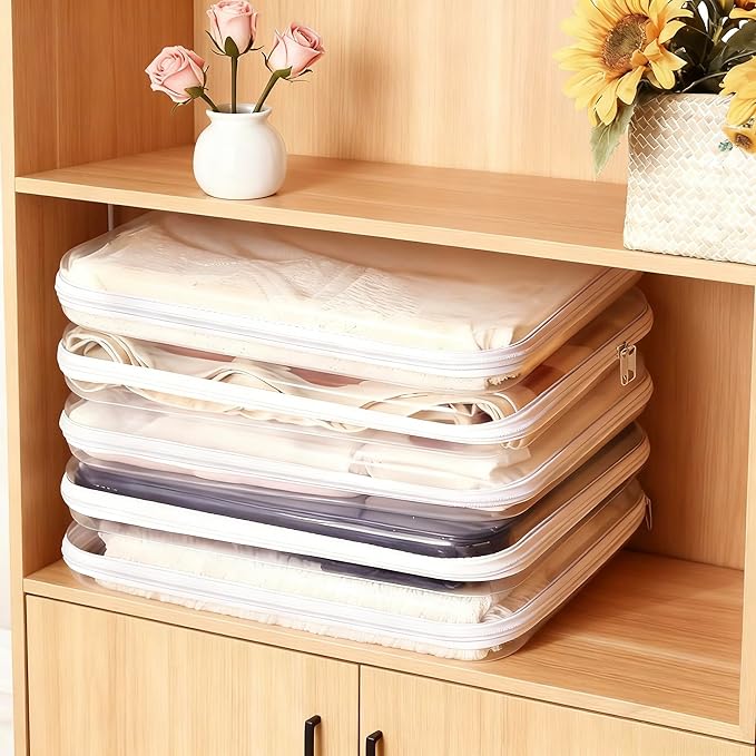 3pcs Clear Hard Shell Zipper Case, Transparent Hard Plastic Zipper Pouches, Portable Travel Organizer, Clear Toiletry Bag, Craft and Arts Organizer, Toy Storage Bins, Stackable Hard Side Plastic Case