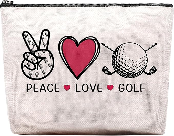 Golf Gifts Makeup Cosmetic Bag, Birthday Gifts for Golf Lover, Golfing Gift for Golfer Women Pouch
