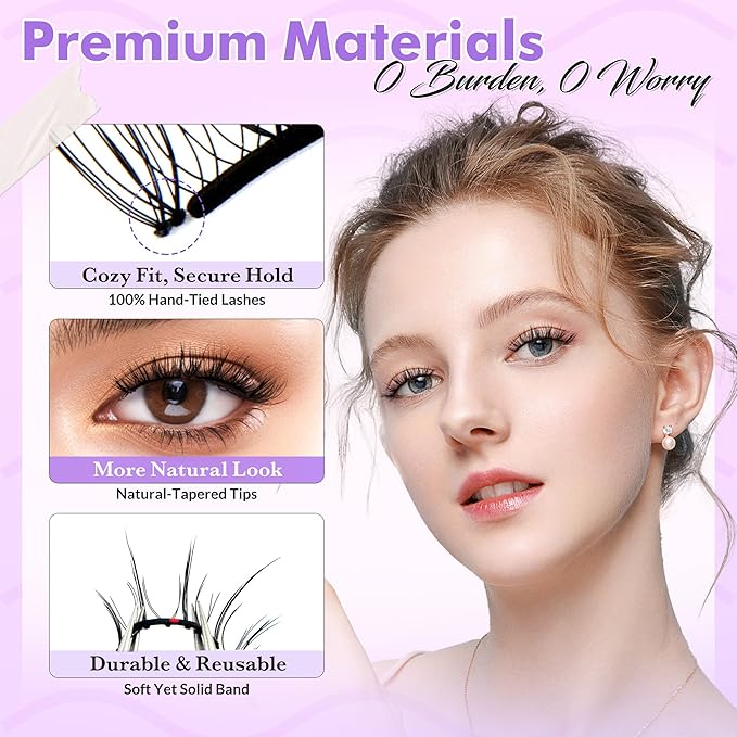 Bepholan Soft Magnetic Eyelashes, Reusable Magnetic Lashes with Applicator, Glue-free Natural Fake Lashes without Eyeliner, Easy to Wear and Remove (CS100)